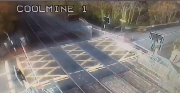 Video Cyclist In Ireland Tries To Beat Level Crossing Barrier And Loses Road Cc