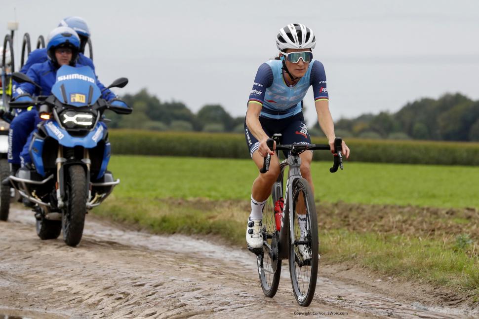 Lizzie Deignan at Paris-Roubaix Femmes 2020 (Copyright CorVos, SWpix.com).JPG