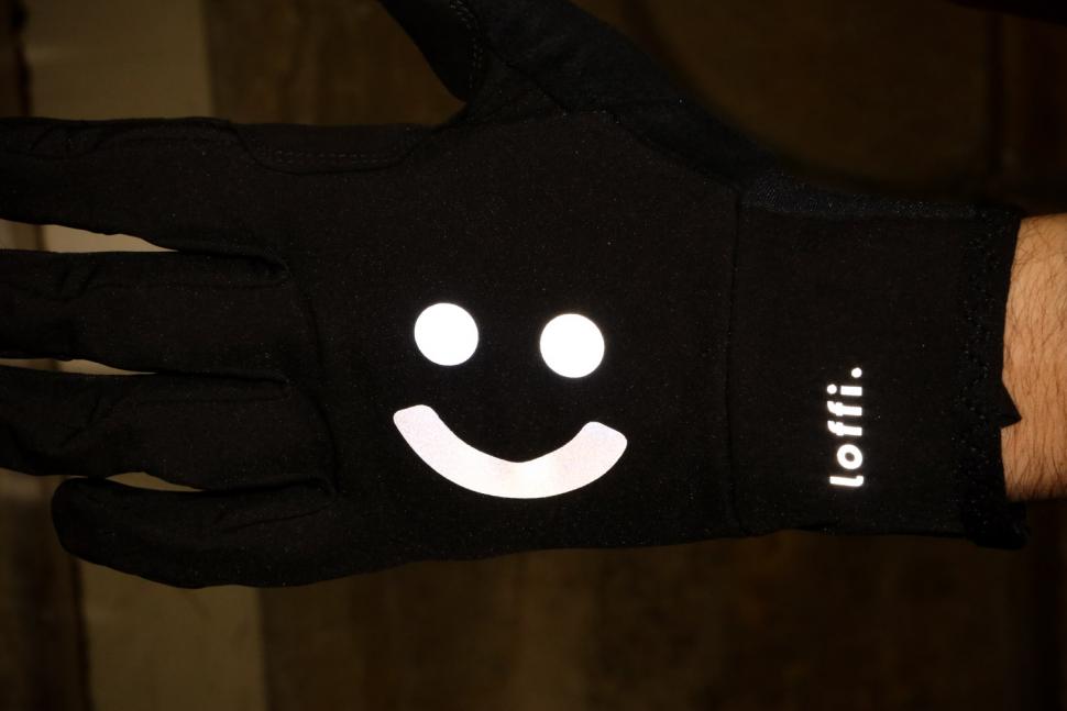 smiley face cycling gloves