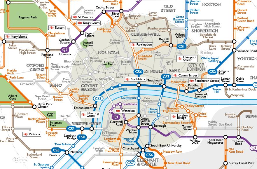 bike tour map london