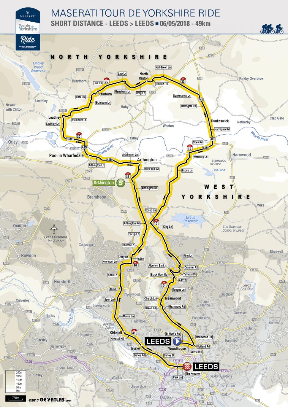 Tour De Yorkshire Map General Entries Open For 2018 Maserati Tour De Yorkshire Ride (+ Route Maps)  | Road.cc