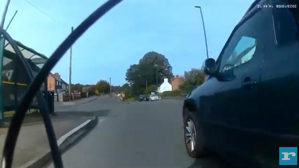 Near Miss of the Day 879: Driver makes very close pass on cyclist but ...