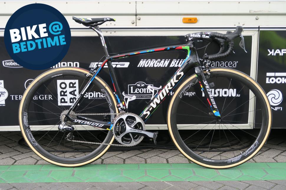 Rim brakes and a personalised paint job: check out the Specialized S-Works Tarmac that Peter Sagan rode to Tour of Flanders victory in 2016