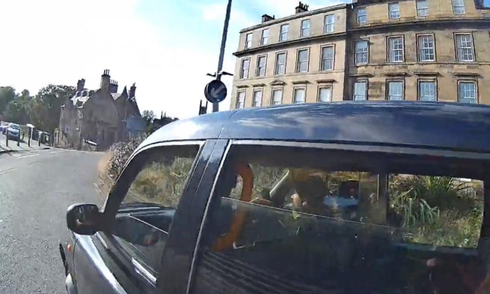 Screaming And Swearing Taxi Driver Cuts Off And Hits Cyclist Before 