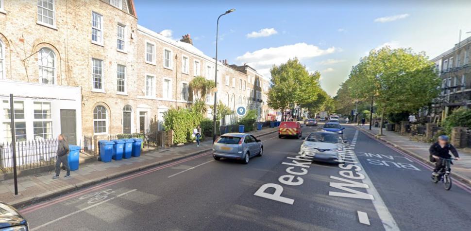 A202 cycle infrastructure (Google Maps)