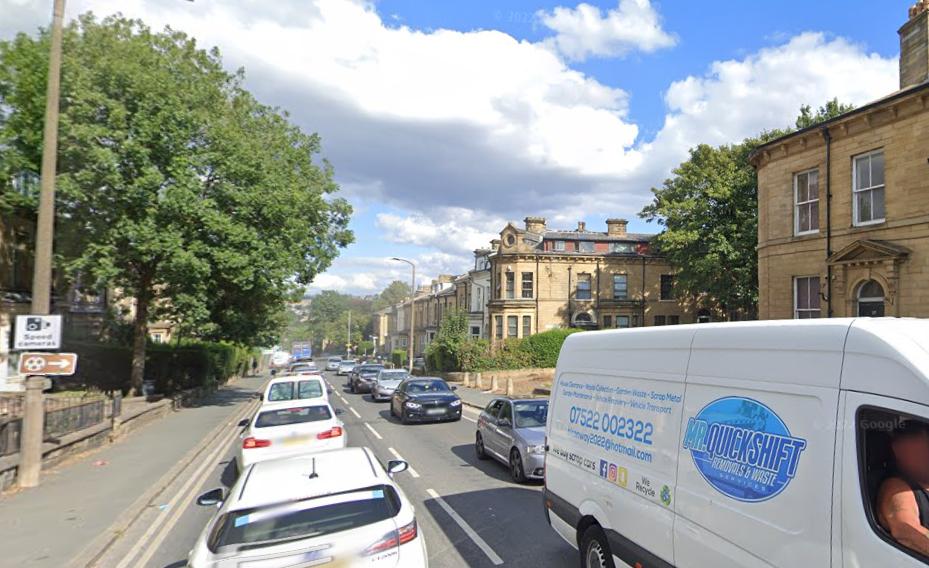 Bradford congested route (Google Maps)