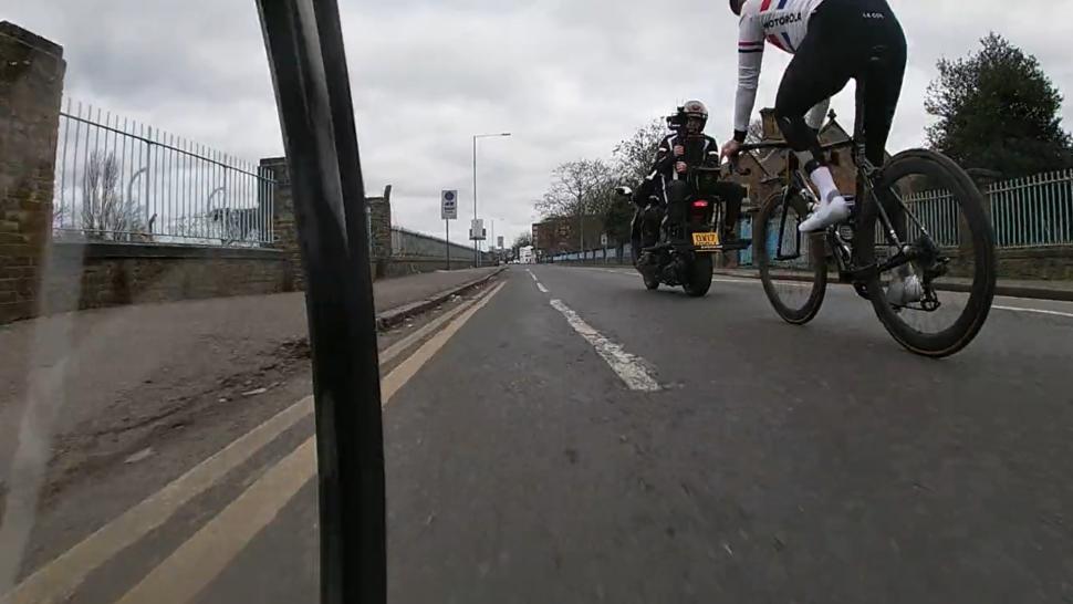 Sir Bradley Wiggins bike lane (screenshot via @carlton1512/Twitter)