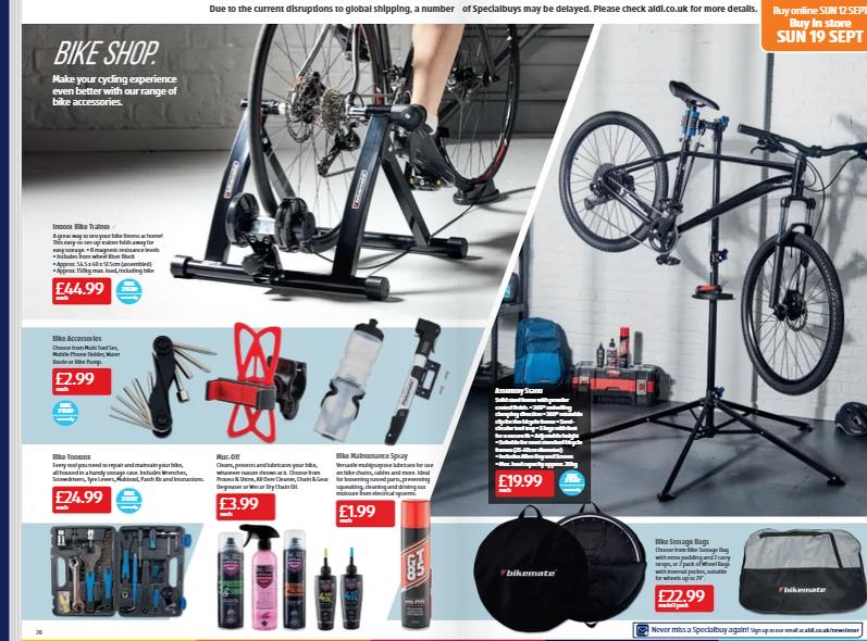 Bike store accessories aldi