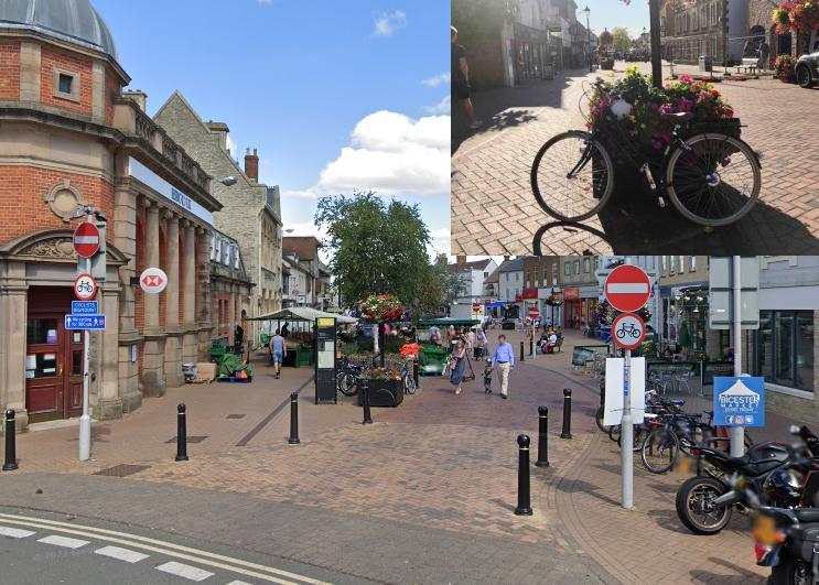Sheep Street cycling ban (Google Maps/Bicester Bike Users Group)