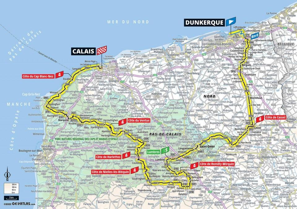 TdF 2022 Stage 04 map