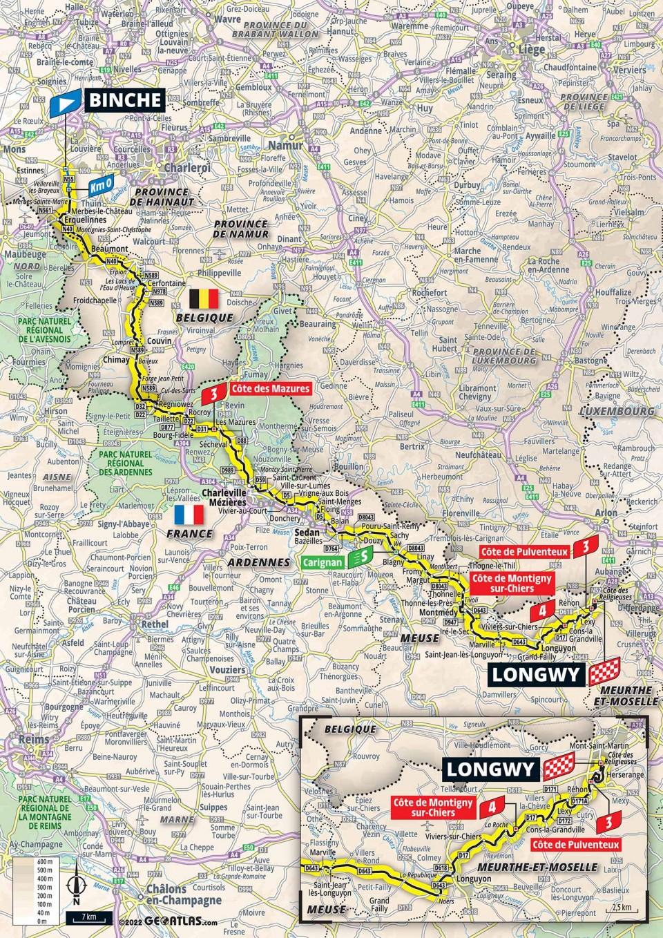 TdF 2022 Stage 06 map