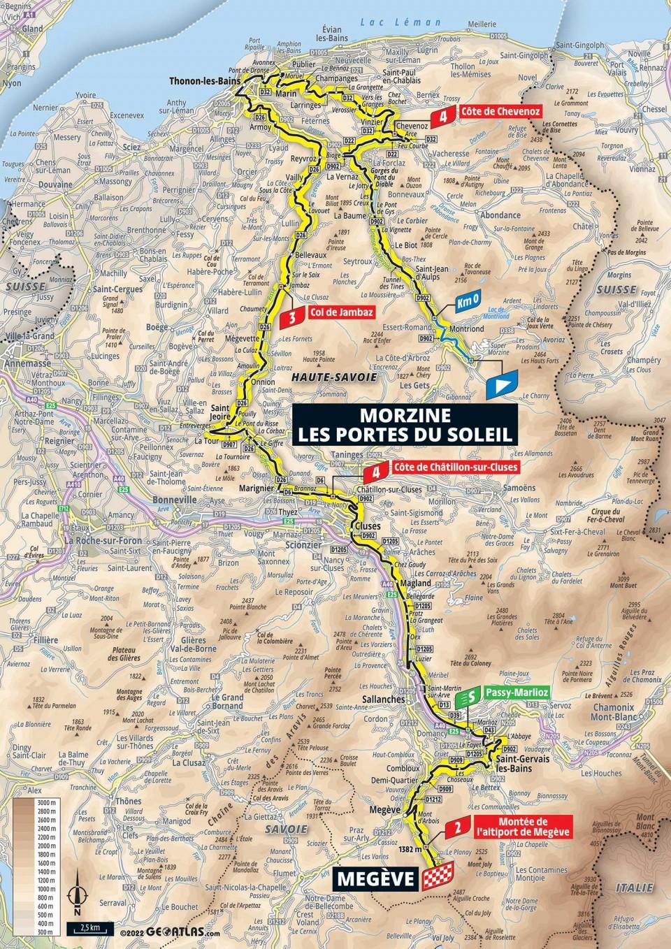 TdF 2022 Stage 10 map