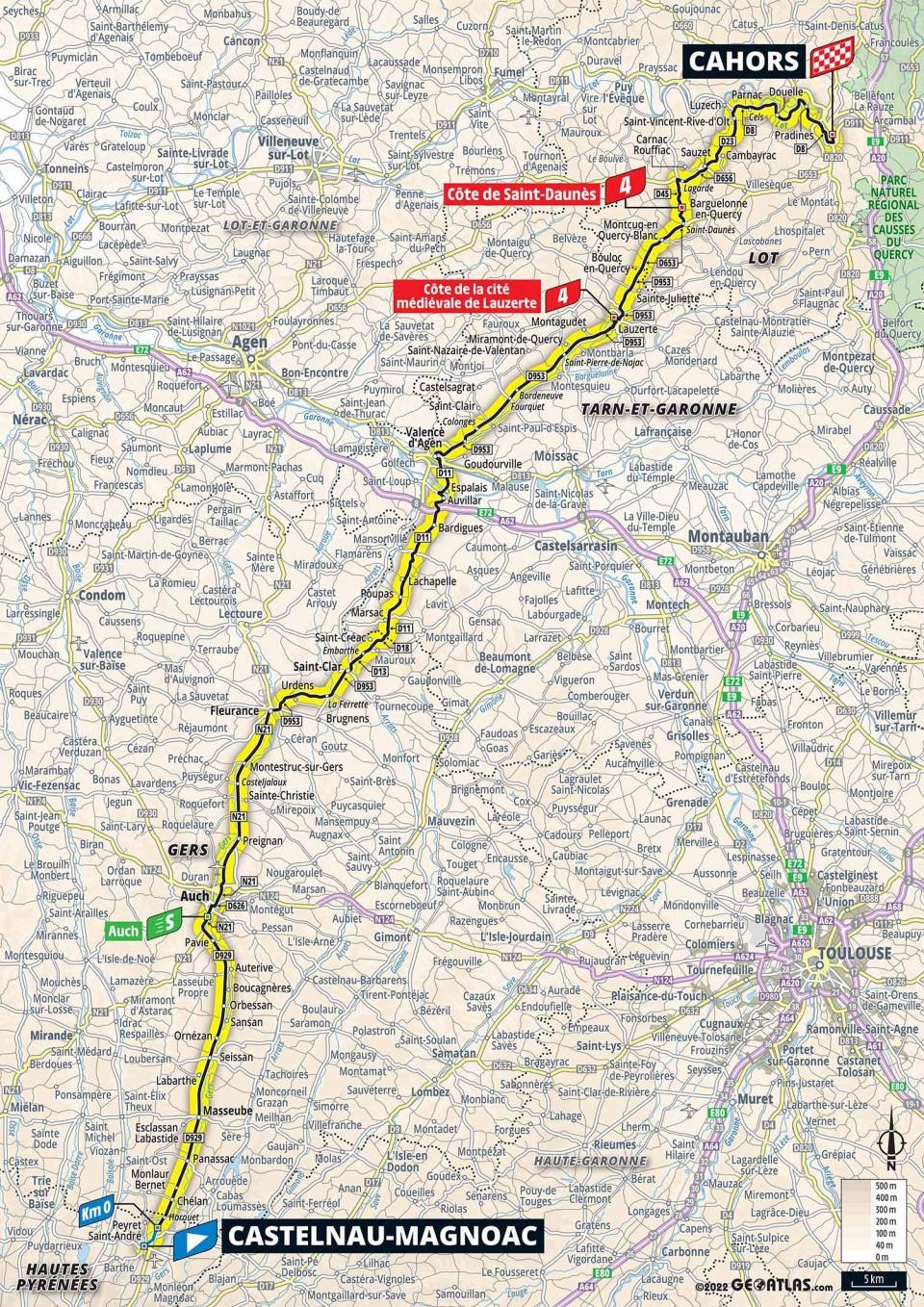 TdF 2022 Stage 19 map