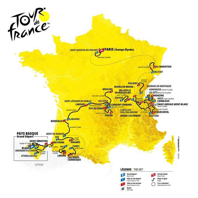 TdF 2023 overview map