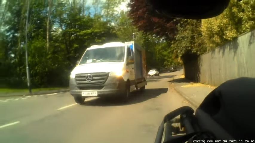 Near Miss of the Day 601 Tesco delivery driver in close pass