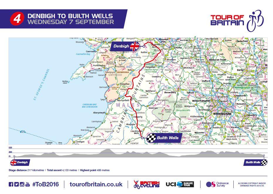 tour of britain 2016 route map
