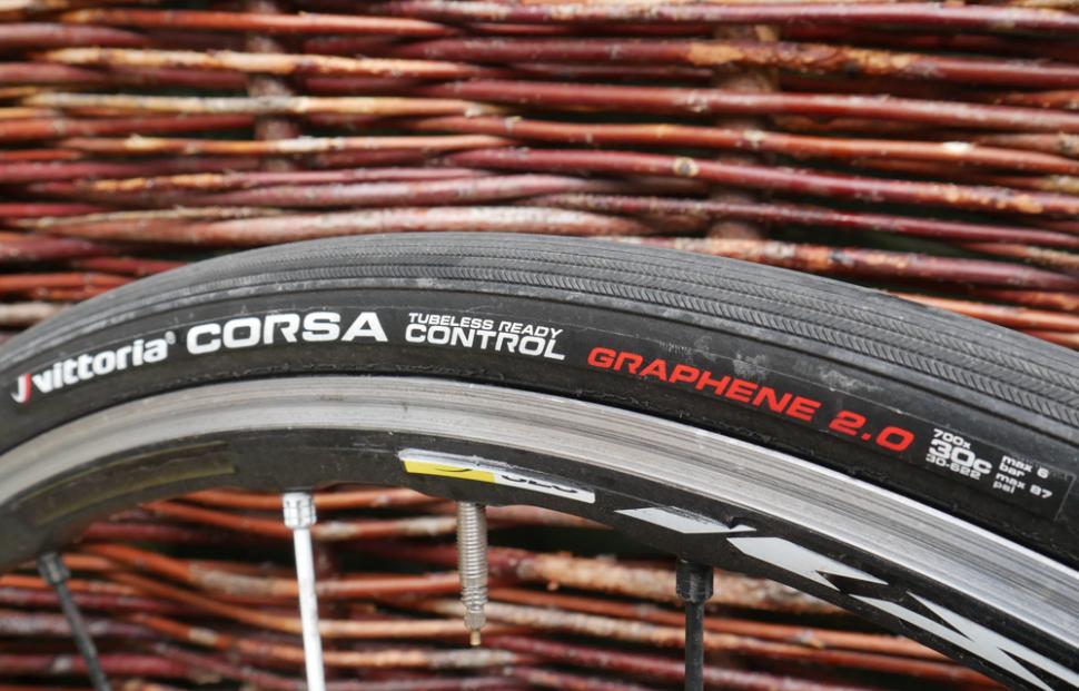 Vittoria Corsa Control Graphene 2.0 Road Bike Tire Tubeless Ready Bicycle Tires for Performance in Rough Roads 