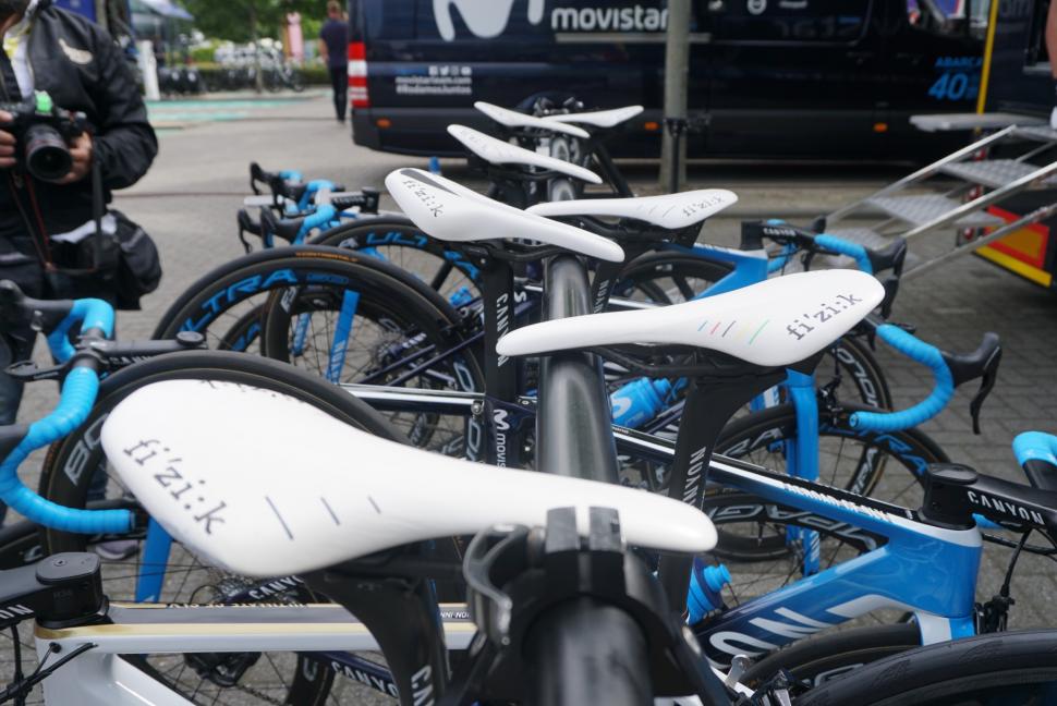 white bicycle saddle