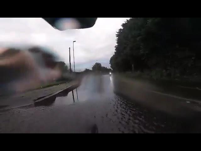 Near Miss of the Day 609: Driver gives cyclist a soaking (and head-on ...