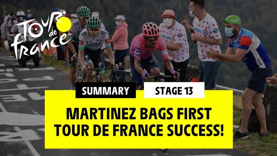 Tour de France Stage 13 Dani Martinez wins, Primoz Roglic drops Egan