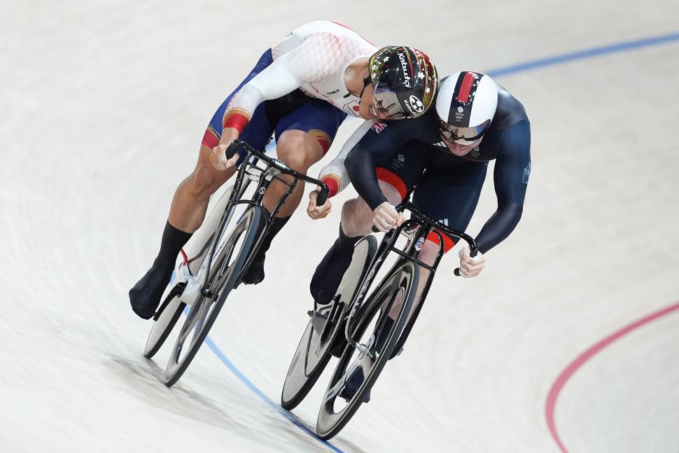 Jack Carlin and Kaiya Ota, sprint, 2024 Paris Olympics (Zac Williams/SWpix.com)