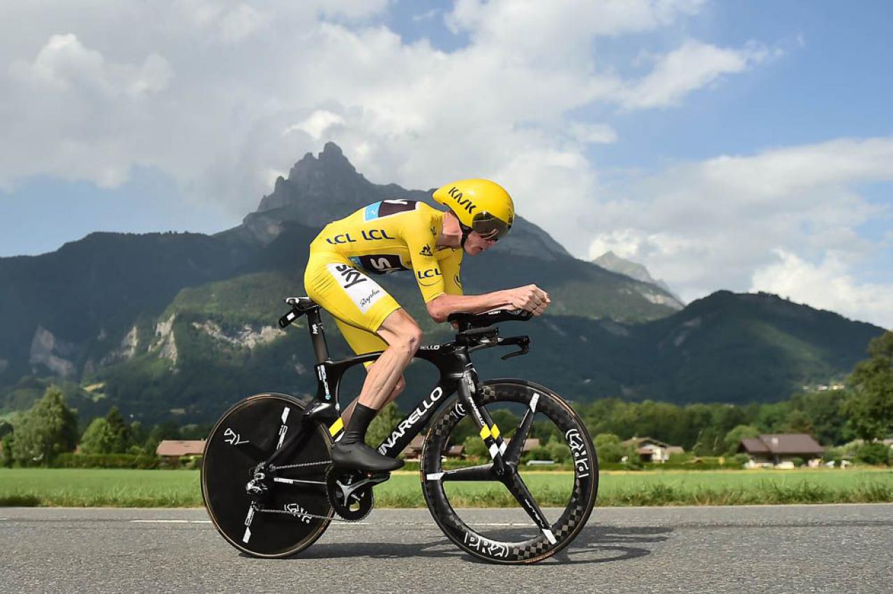 Chris Froome wins uphill time trial by going full aero road.cc