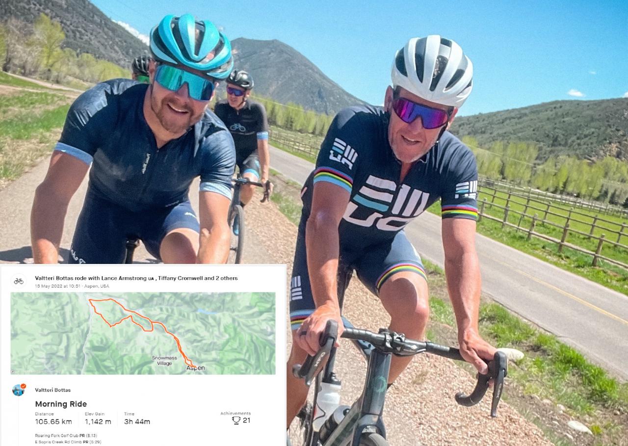 vloot Omringd Hilarisch I'd be careful taking training advice from him": F1 star goes cycling with Lance  Armstrong | road.cc