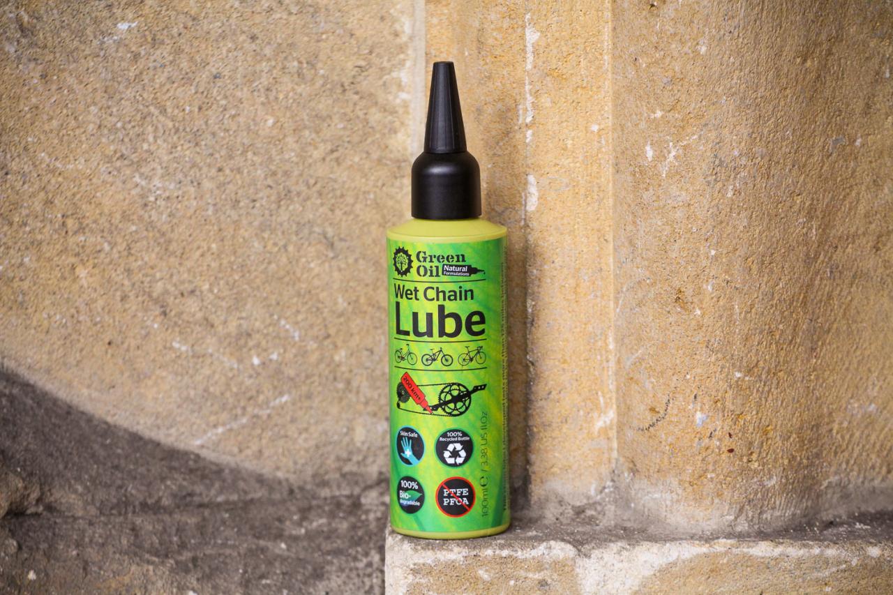 green oil bike lube