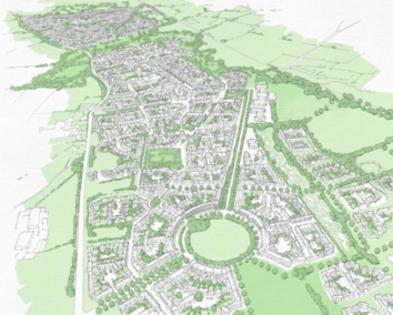 Map Of Cranbrook Exeter Cycling Routes Feature In New Low Carbon Eco-Town | Road.cc