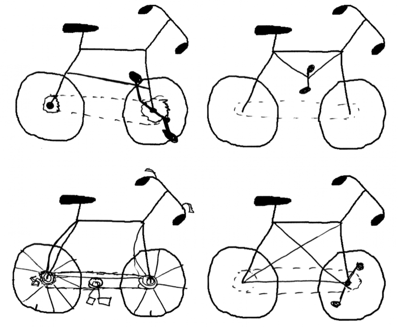 Simple silhouette fast riding bicycle drawing. Black on white. Vector  illustration Stock Vector Image & Art - Alamy
