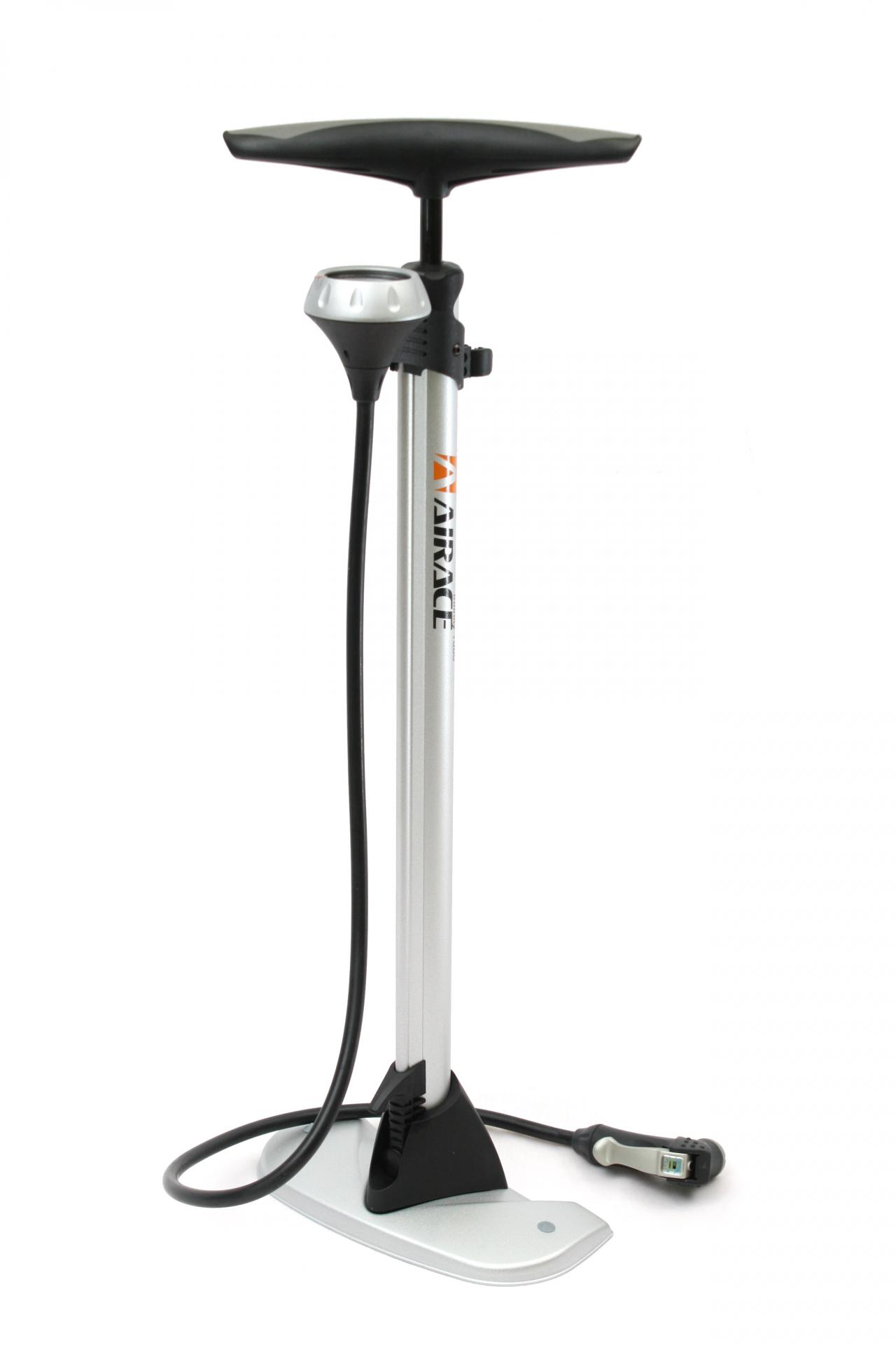 Airace Veloce P Steel Track Pump with Twin Valve Head 