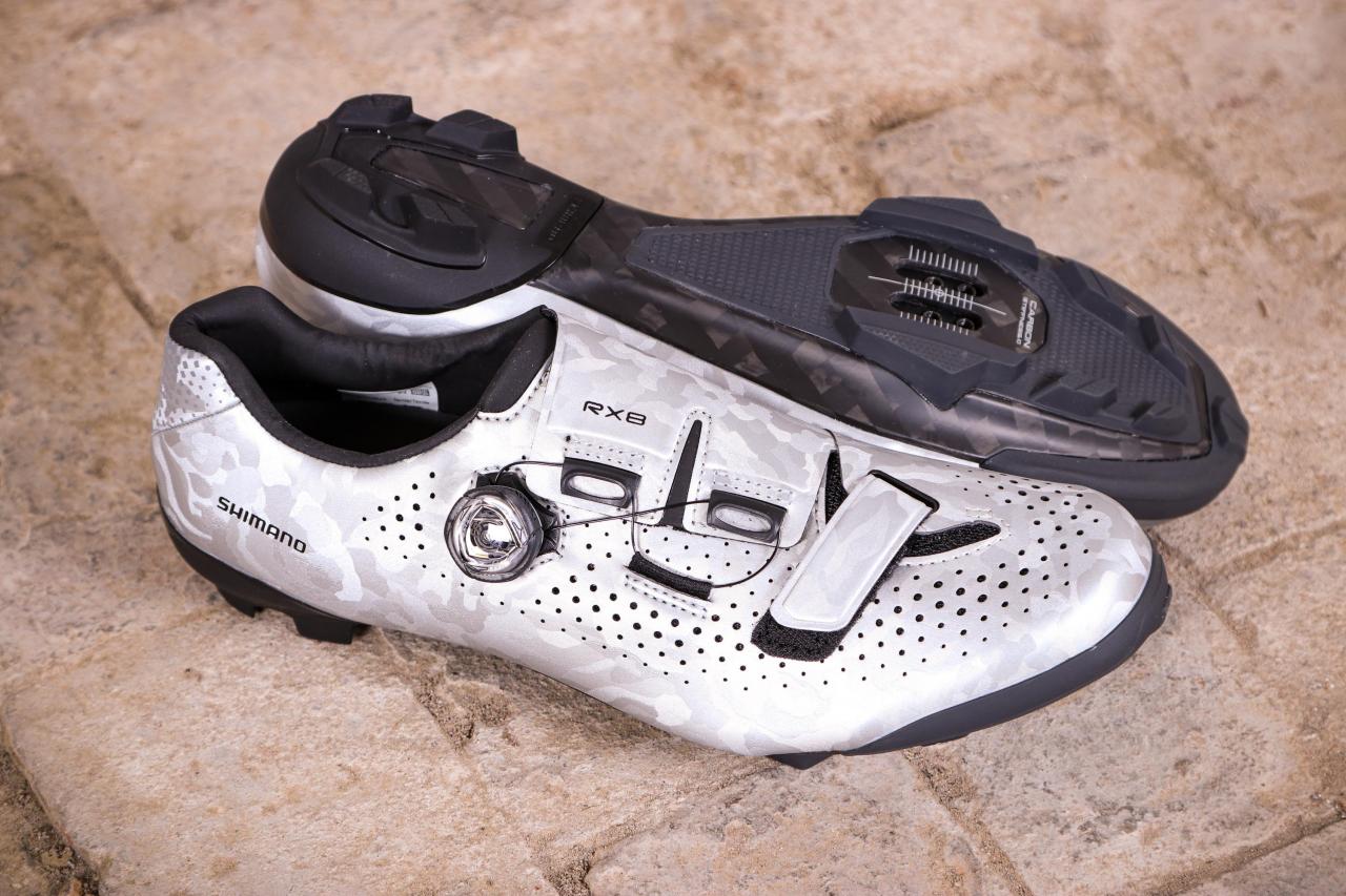 Shimano RX8 Carbon Gravel Boa MTB Cycling Shoes Silver SH-RX800 40 US 6.7 