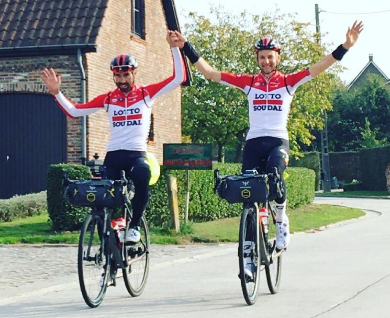 Bliver værre Bevidst bemærkede ikke Thomas De Gendt and Tim Wellens finish bikepacking trip home from Il  Lombardia | road.cc