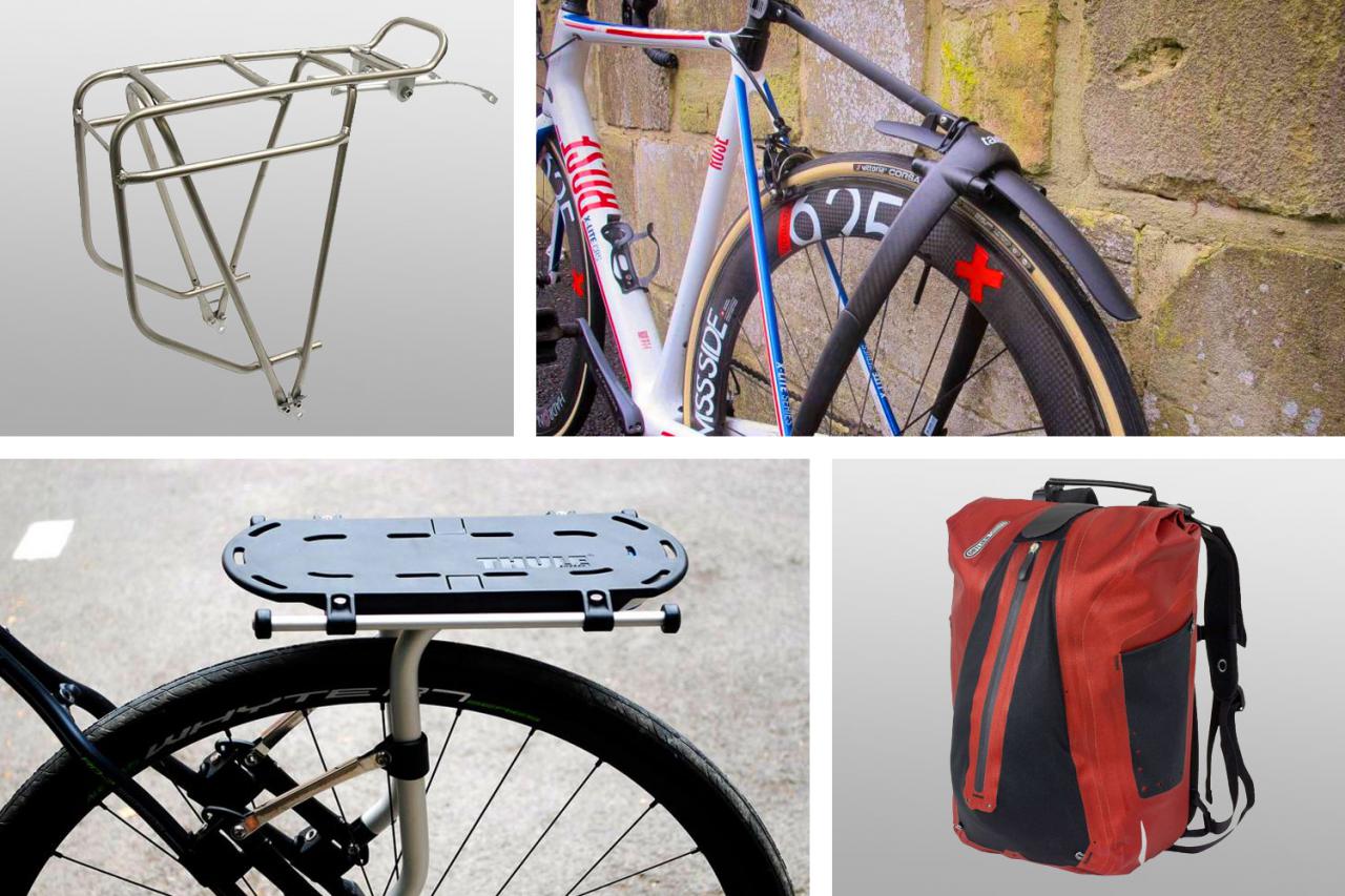 bike rack and saddle bags