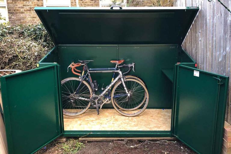 review: asgard metal bike shed for 29ers road.cc