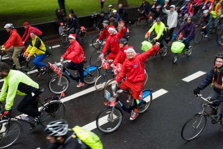 Image result for christmas day bike ride london