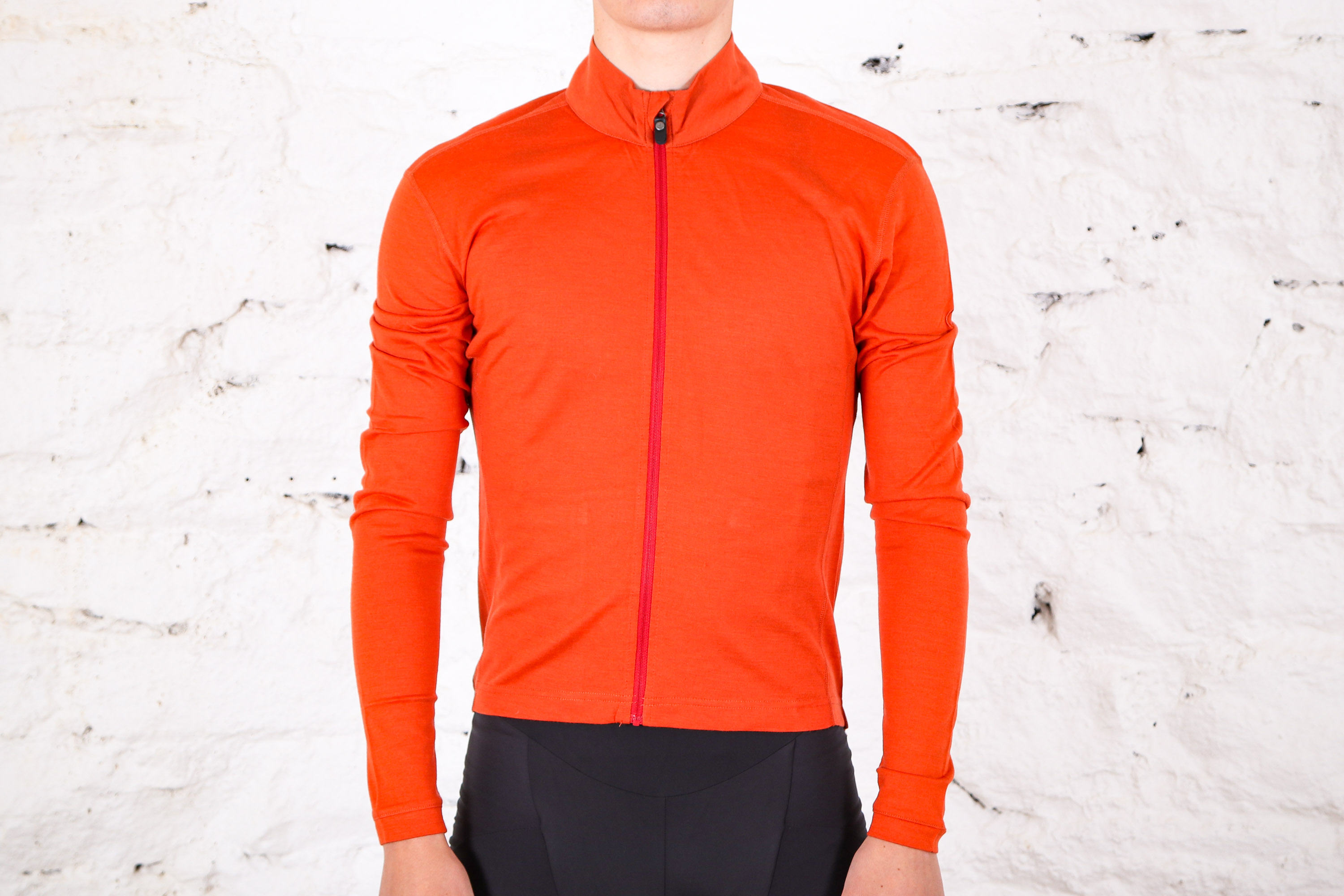merino wool long sleeve cycling jersey