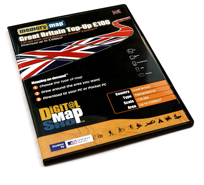 Memory Map Digital Map Shop top up CD
