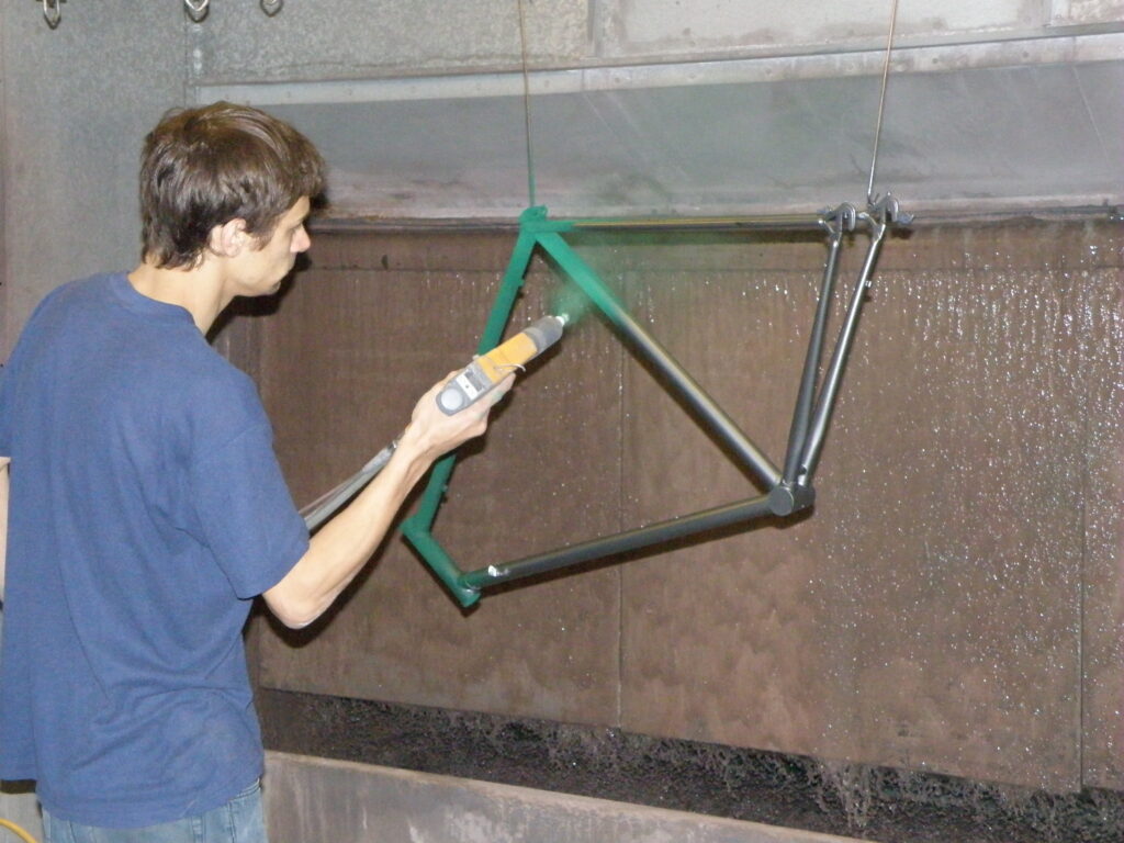 Graham Applying Powder Topcoat