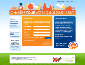 Change Your World homepage