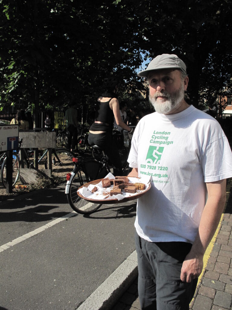 Free homemade chocolate brownies at the bike breakfast