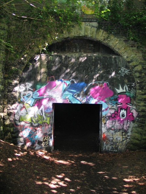 Two tunnels entrance