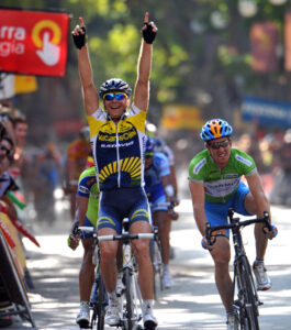 Slovenian rider Borut Bozic of Vacansoleil takes Stage 6 of the 2009 Vuelta © Unipublic