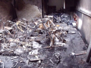 Wheels for Wellbeing’s Brockwell Park facility after the arson attack