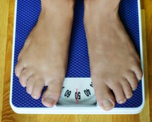 Feet on scales