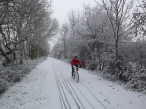 Bath Bristol Bike Path- riding in the snow.JPG