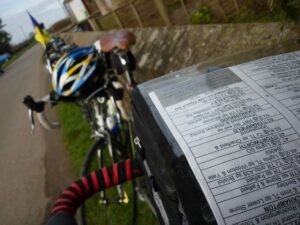 BBB Audax - route sheet on the Genesis