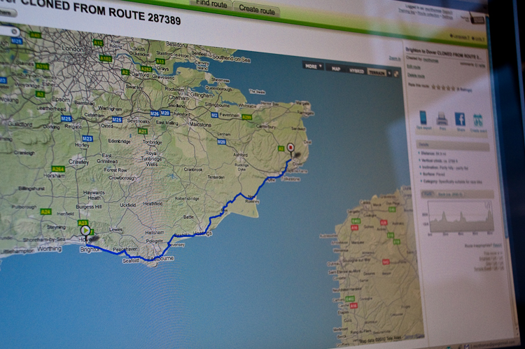 Brighton to Dover route