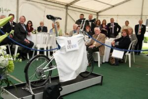 Dr Alex Moutlon 90th birthday bike bash - MDEV launch