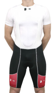 Rose Bib Shorts worn